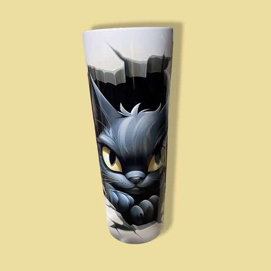 Ferocious Kitty Skinny Tumbler