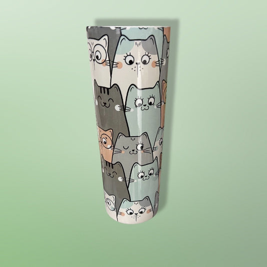 Cute Kitties Skinny Tumbler