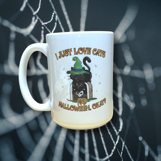 Copy of 15 oz Love Cats & Halloween Mug
