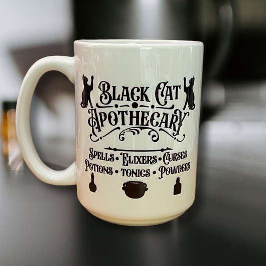 15 oz Black Cat Apothecary Mug