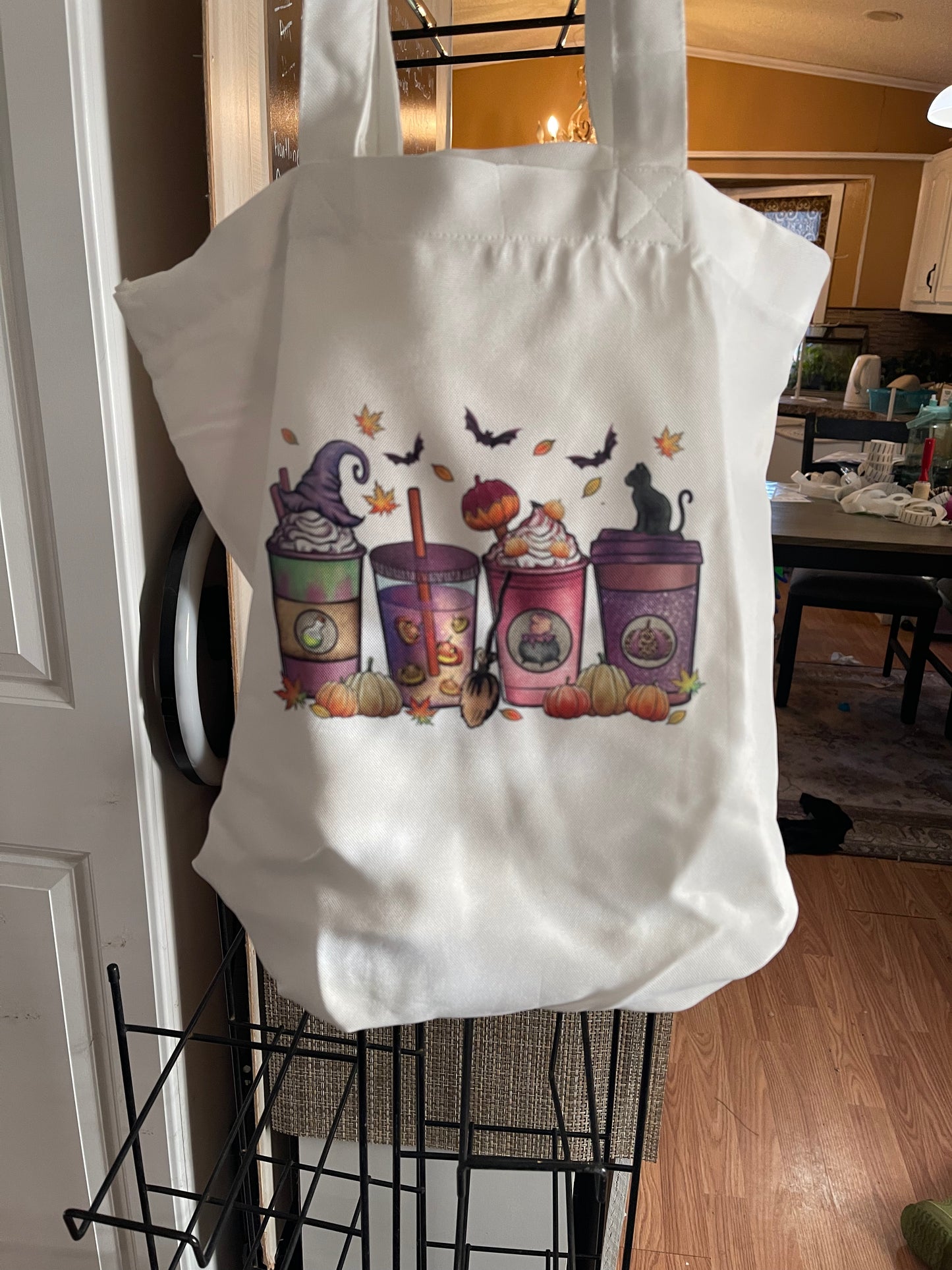 Halloween Pumpkin Drink Tote Bag
