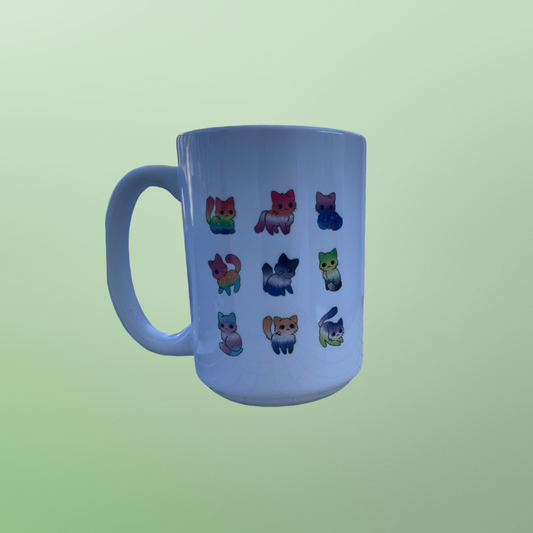 15oz Pride Galaxy Cats