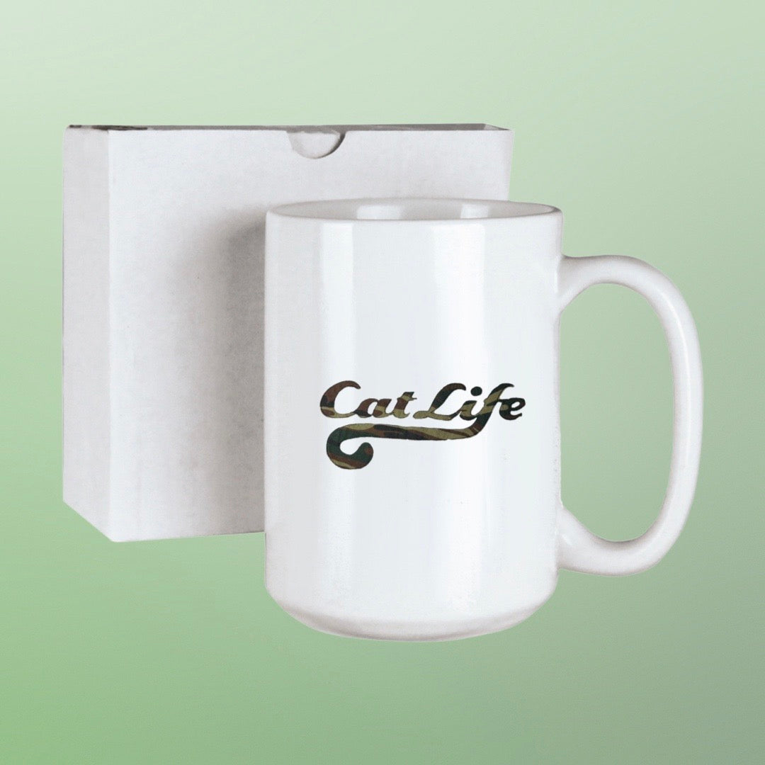 15 oz Ceramic  Cat Life Mug