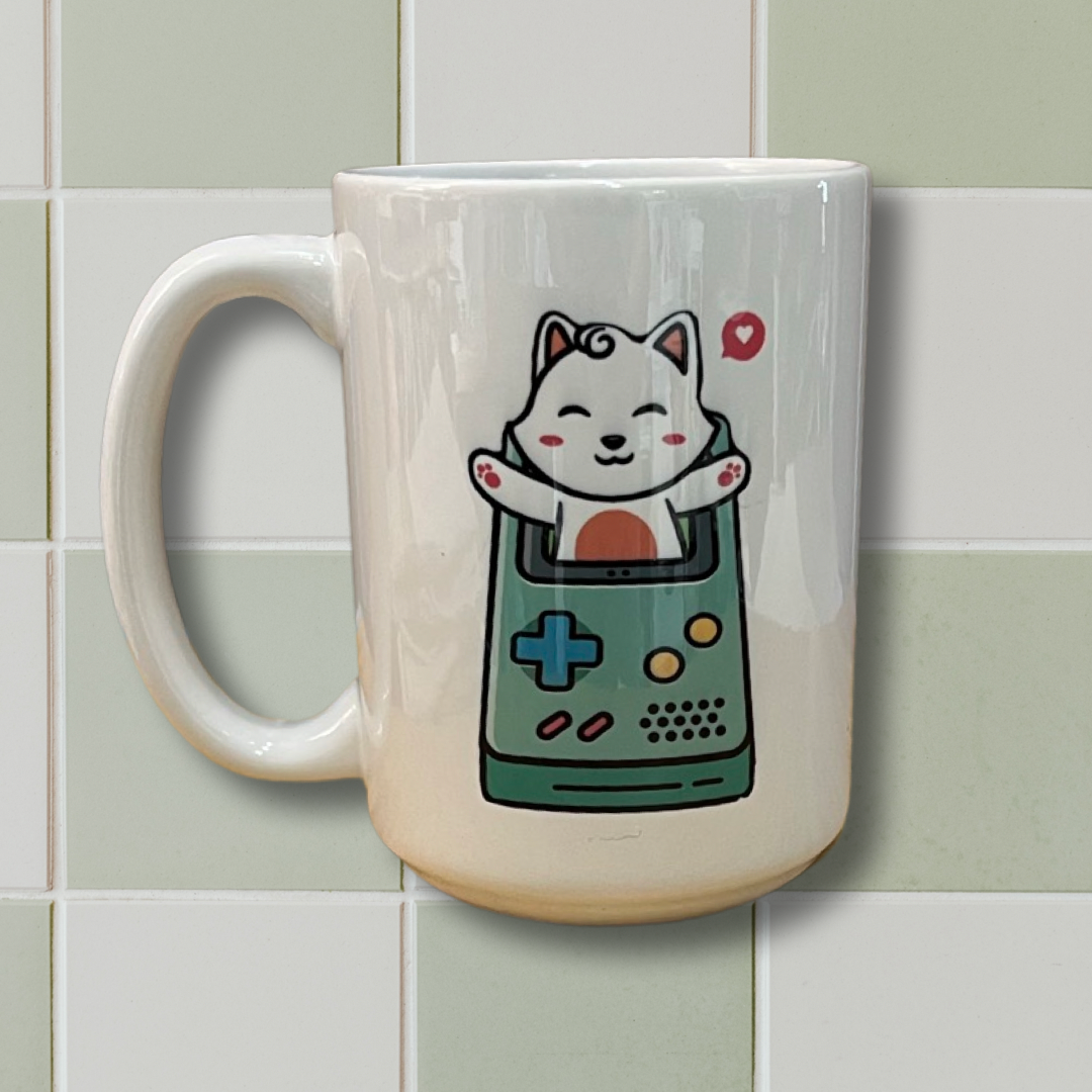 15 oz Mug Gameboy Kitty