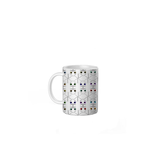15 oz Rainbow Cat Eyes Mug