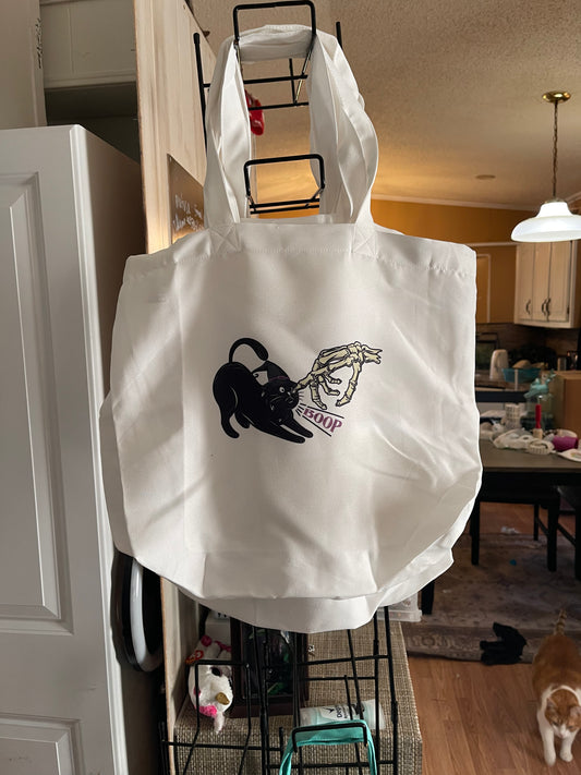 Death Boops Black Cat Tote Bag