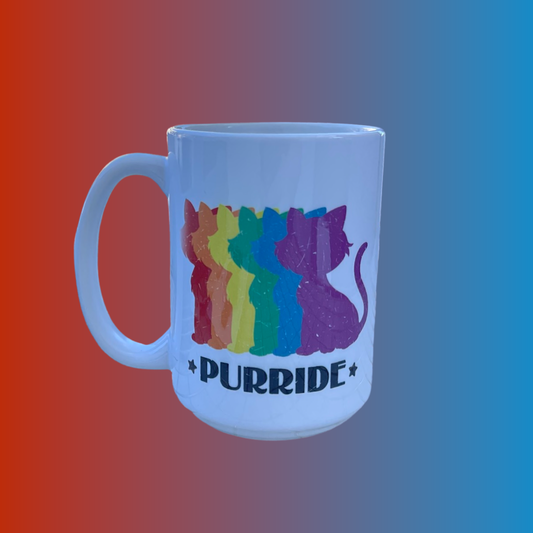 15oz Purride Cats Flag Mug