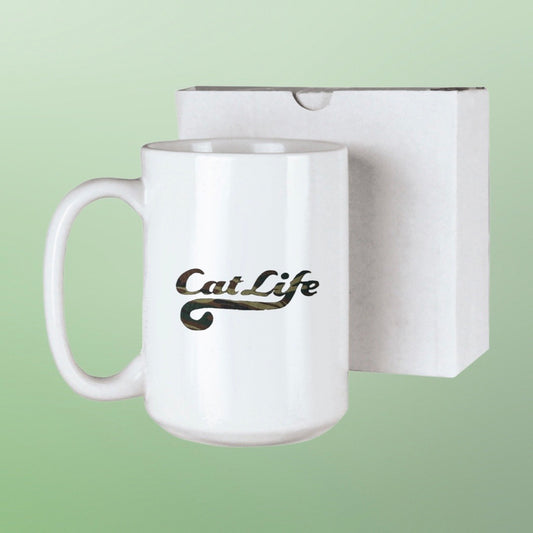 15 oz Ceramic  Cat Life Mug