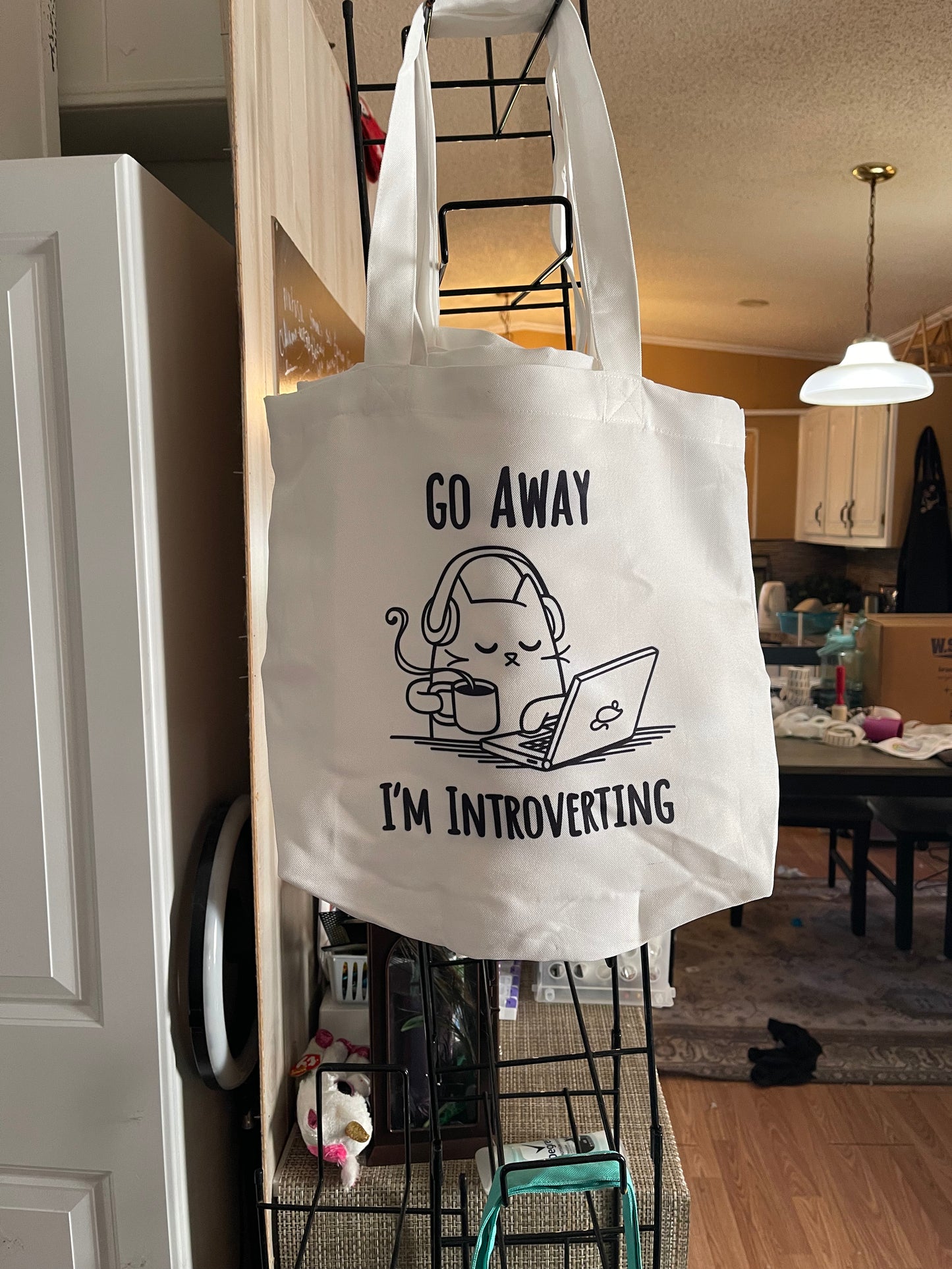 Go Away I’m Introverting Tote Bag