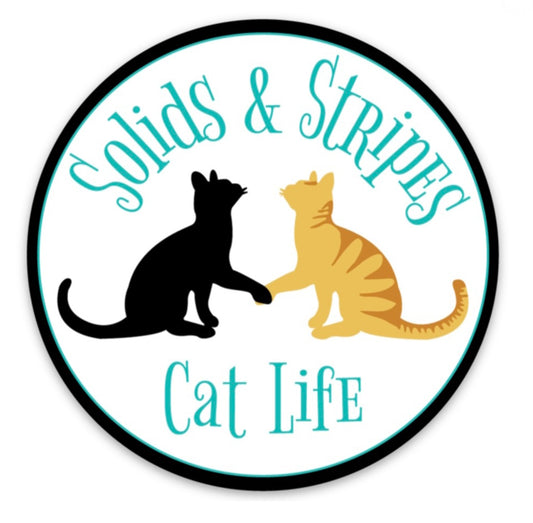 Solids & Stripes Cat Life Sticker