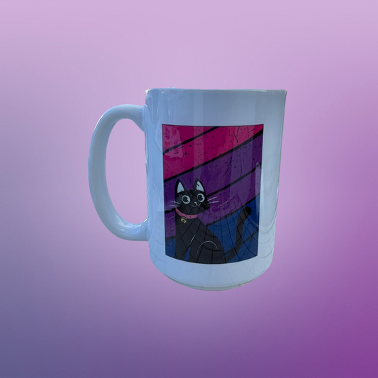 15oz BiSexual Pride Flag Kitty