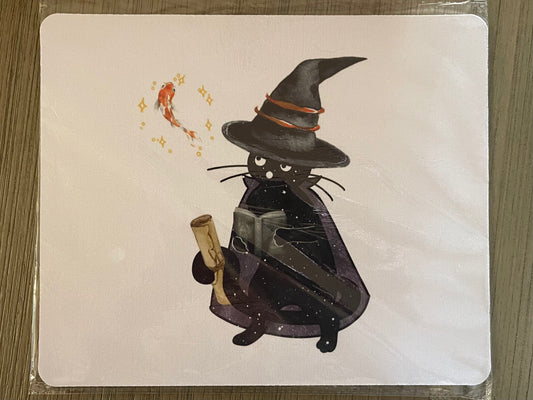 Witch Kitty Conjuring Mouse Pad