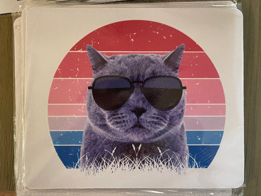 Vintage Cool Kitty Mouse Pad