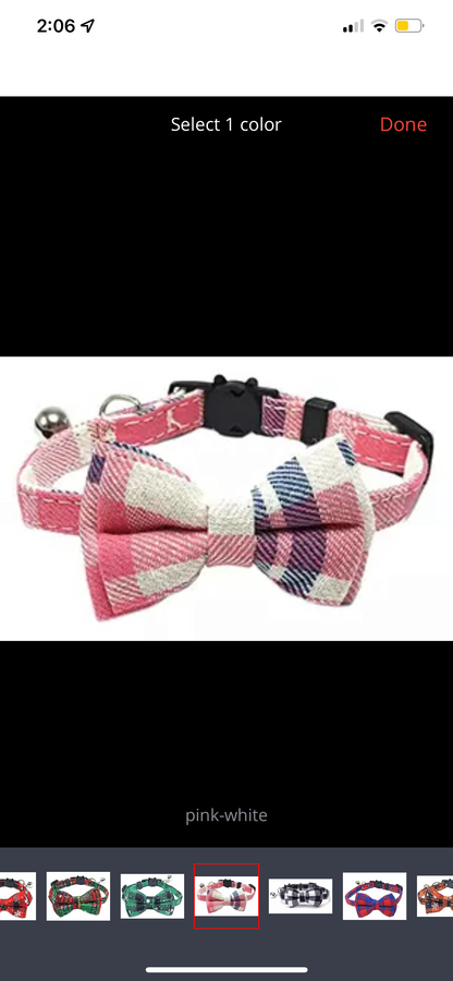 Bow Tie Cat Collar